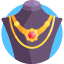 Gold necklace icon